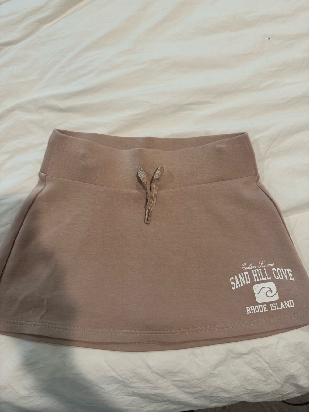 Sand Hill Cove Taupe Mini Skirt/ shorts with Drawstring